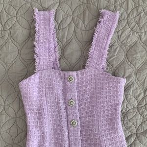 Zara tweed maxi dress